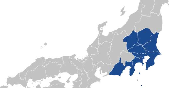 産業廃棄物運搬の対応地域地図